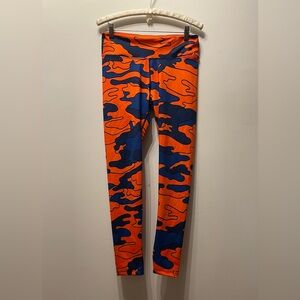 Camouflage Leggings - Orange and Blue